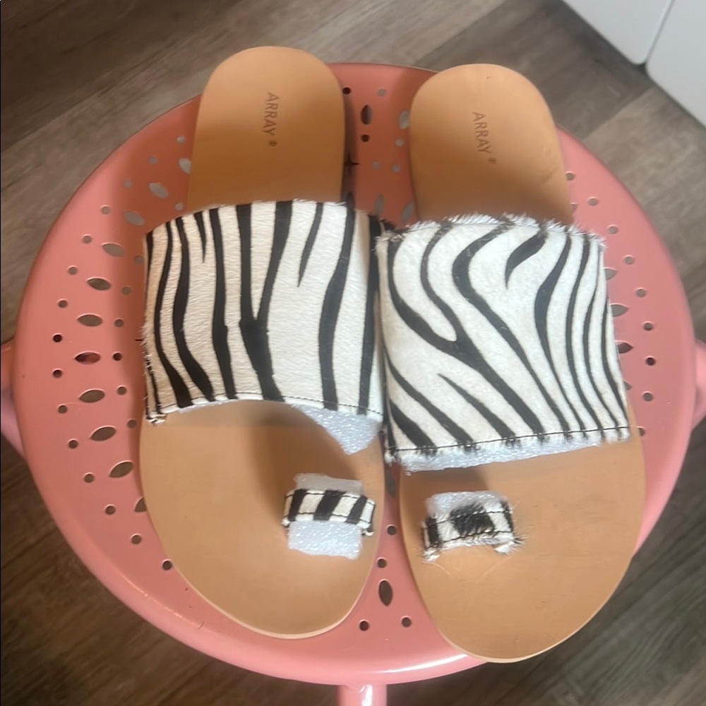 Array Zebra Print Sandals